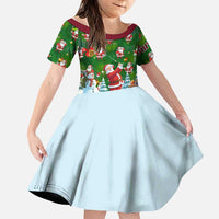Custom Funny Christmas Golf Shirt Mens Golf Family Matching Mermaid Dress and Hawaiian Shirt Santa Golfer Christmas - Wonder Print Shop