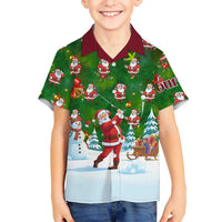 Custom Funny Christmas Golf Shirt Mens Golf Family Matching Short Sleeve Bodycon Dress and Hawaiian Shirt Santa Golfer Christmas - Wonder Print Shop