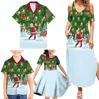 Custom Funny Christmas Golf Shirt Mens Golf Family Matching Summer Maxi Dress and Hawaiian Shirt Santa Golfer Christmas - Wonder Print Shop