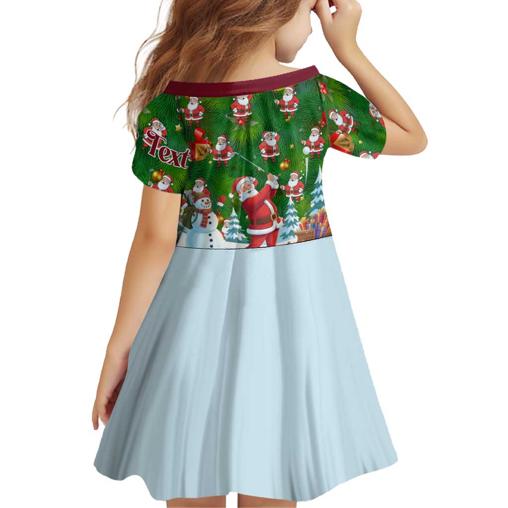 Custom Funny Christmas Golf Shirt Mens Golf Family Matching Tank Maxi Dress and Hawaiian Shirt Santa Golfer Christmas - Wonder Print Shop