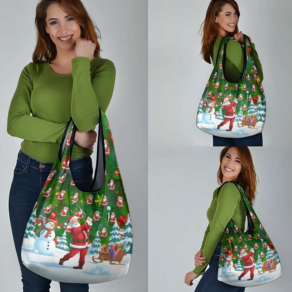 Funny Christmas Golf Shirt Mens Golf Grocery Bag Santa Golfer Christmas - Wonder Print Shop