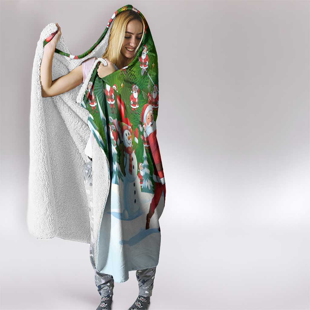 Funny Christmas Golf Shirt Mens Golf Hooded Blanket Santa Golfer Christmas - Wonder Print Shop