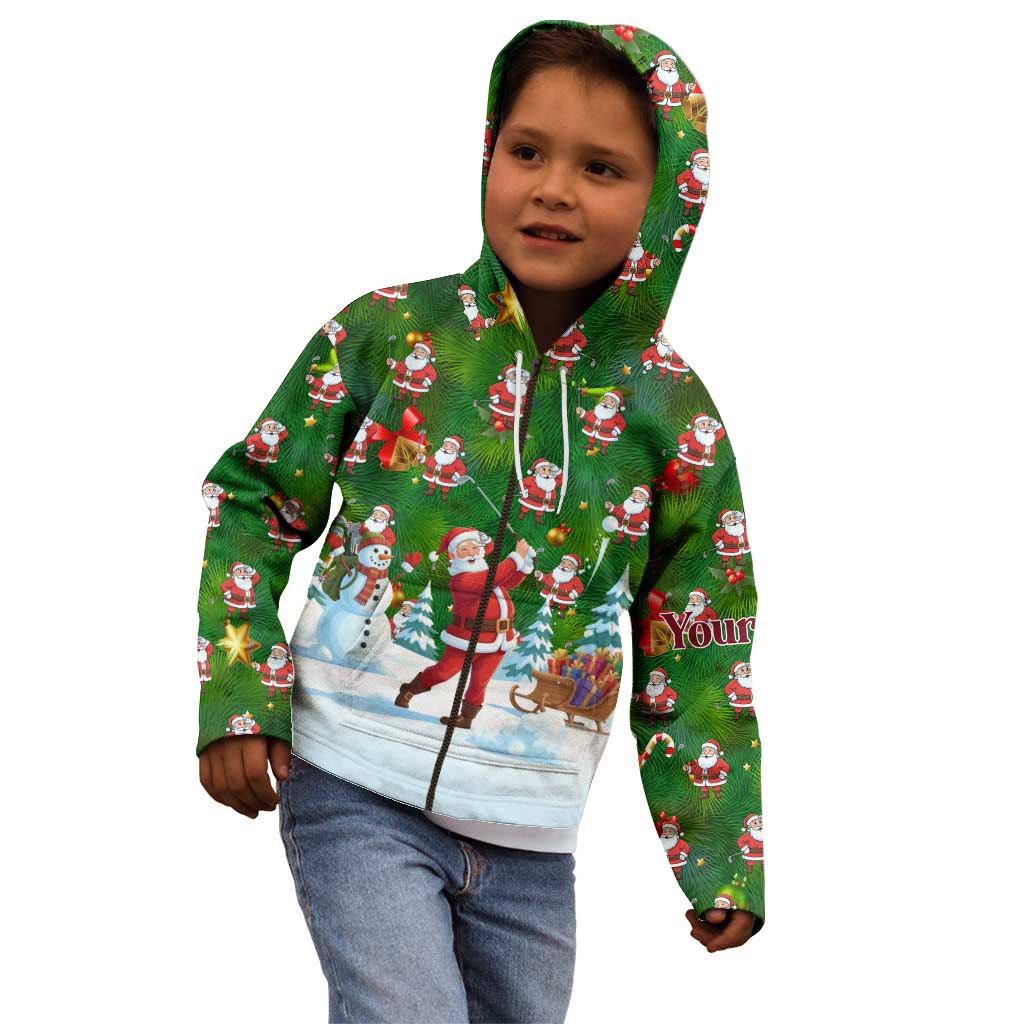 Custom Funny Christmas Golf Shirt Mens Golf Kid Hoodie Santa Golfer Christmas - Wonder Print Shop