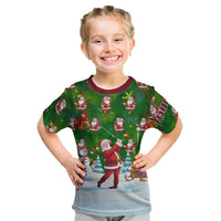 Custom Funny Christmas Golf Shirt Mens Golf Kid T Shirt Santa Golfer Christmas - Wonder Print Shop