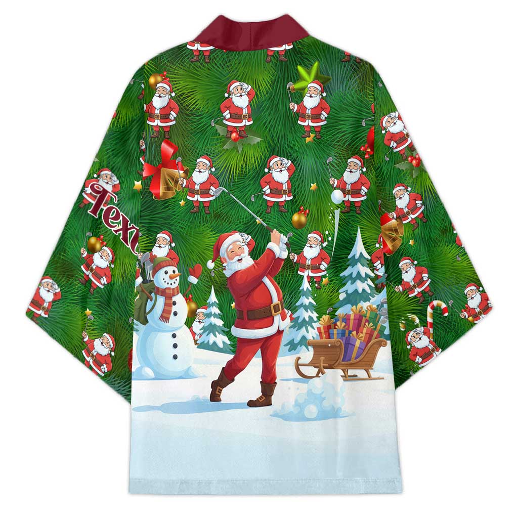 Custom Funny Christmas Golf Shirt Mens Golf Kimono Santa Golfer Christmas - Wonder Print Shop