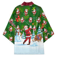 Custom Funny Christmas Golf Shirt Mens Golf Kimono Santa Golfer Christmas - Wonder Print Shop