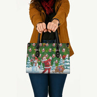 Funny Christmas Golf Shirt Mens Golf Leather Bag Santa Golfer Christmas - Wonder Print Shop