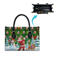 Funny Christmas Golf Shirt Mens Golf Leather Bag Santa Golfer Christmas - Wonder Print Shop