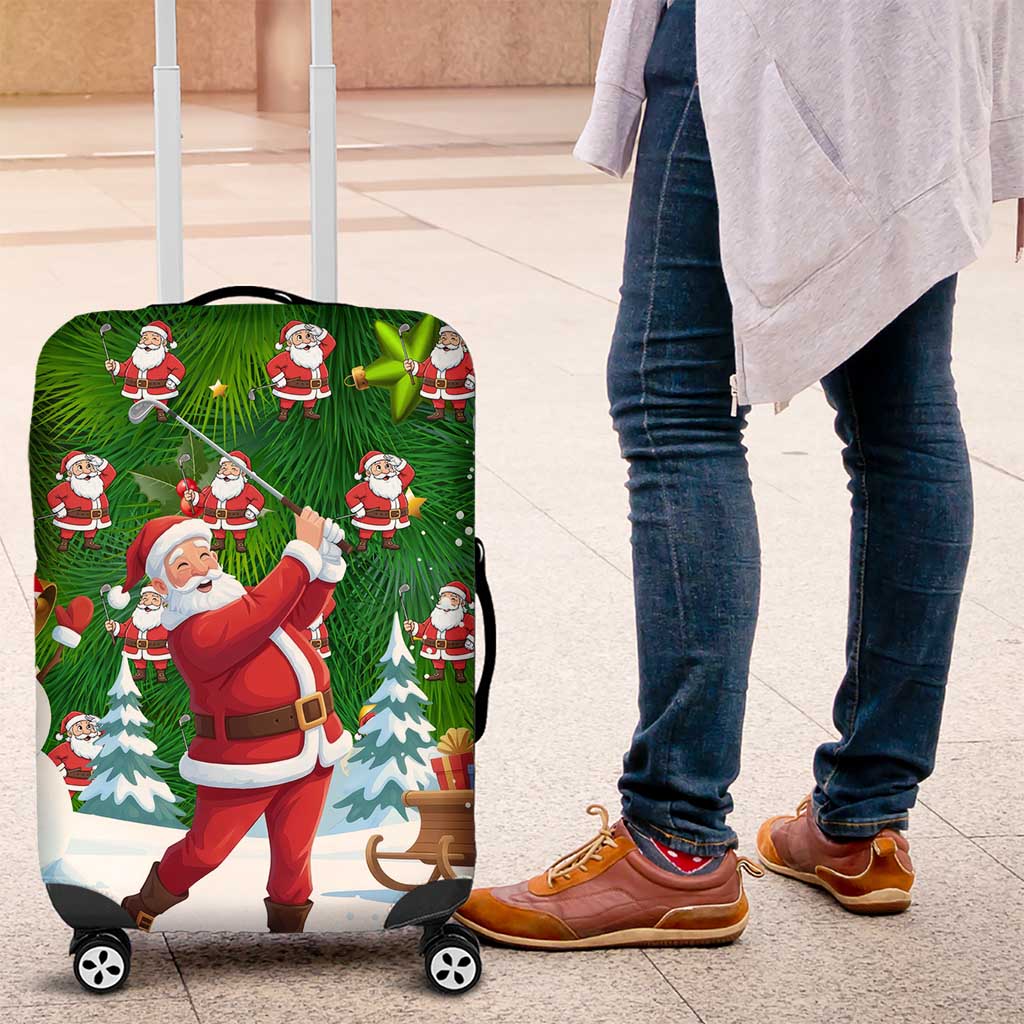 Funny Christmas Golf Shirt Mens Golf Luggage Cover Santa Golfer Christmas - Wonder Print Shop