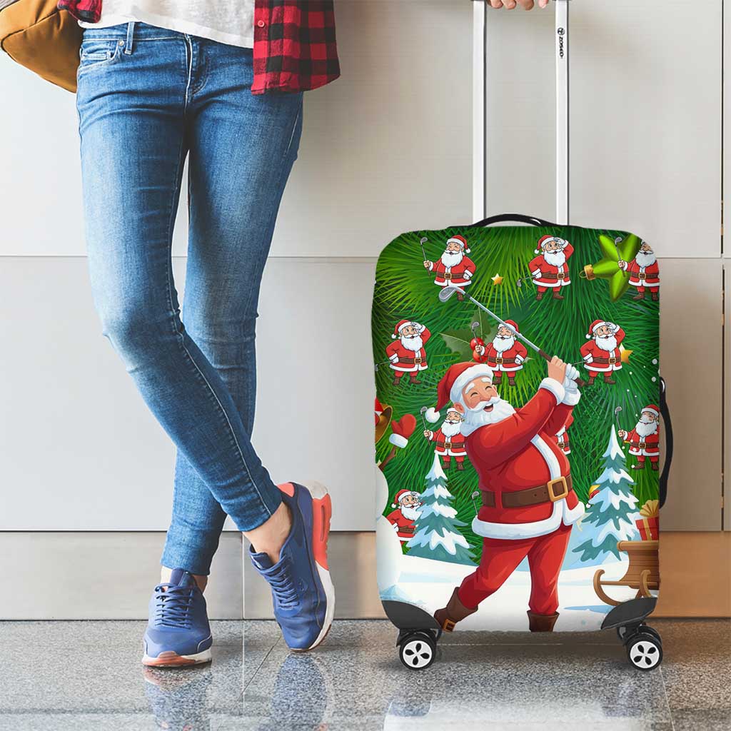 Funny Christmas Golf Shirt Mens Golf Luggage Cover Santa Golfer Christmas - Wonder Print Shop