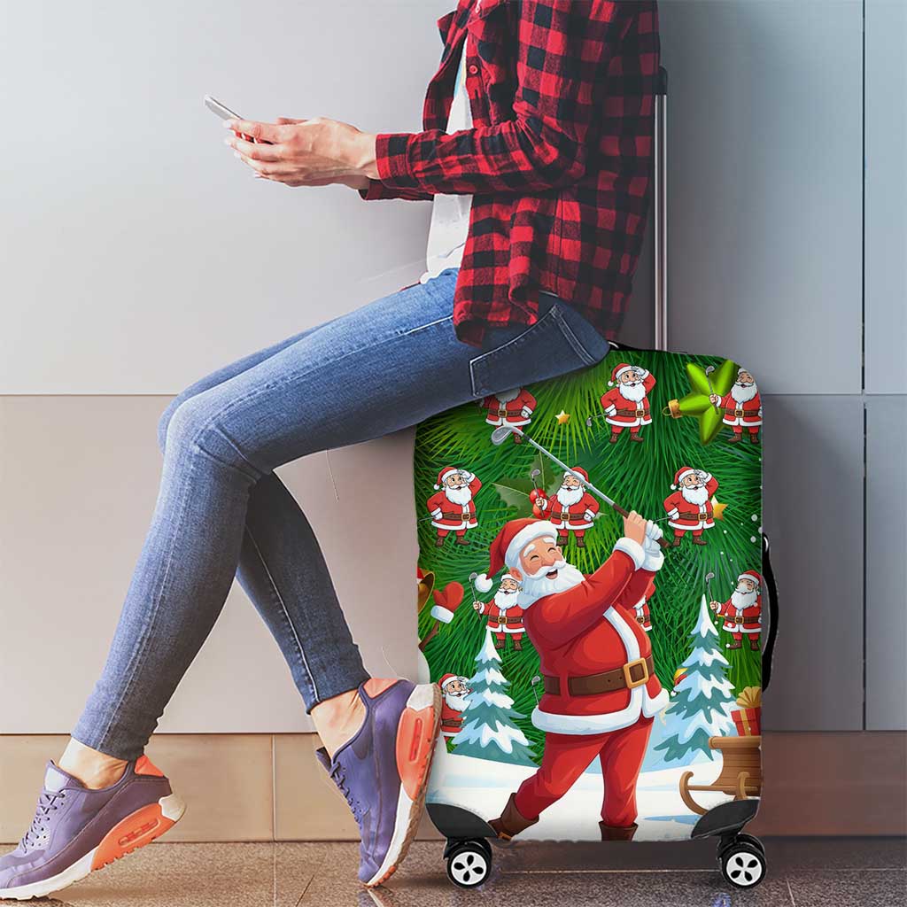 Funny Christmas Golf Shirt Mens Golf Luggage Cover Santa Golfer Christmas - Wonder Print Shop