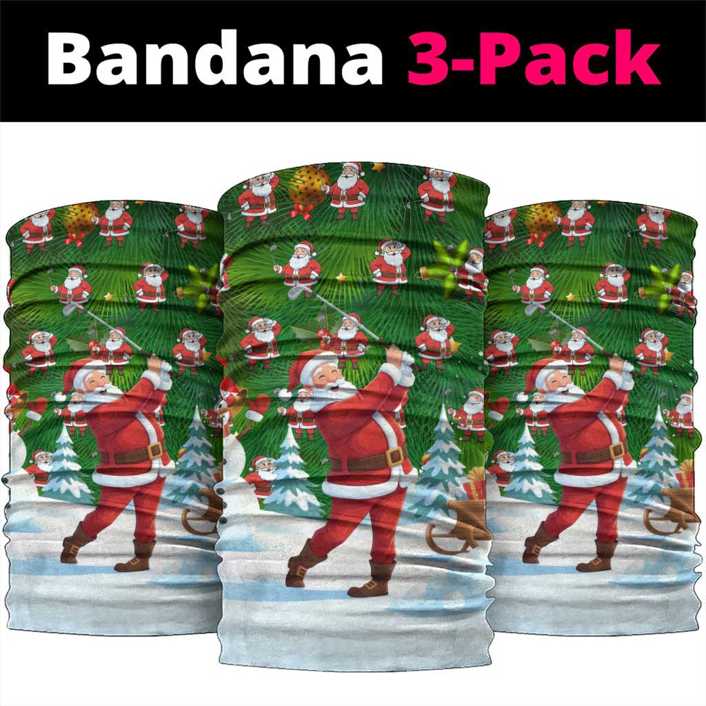 Funny Christmas Golf Shirt Mens Golf Neck Gaiter Santa Golfer Christmas - Wonder Print Shop