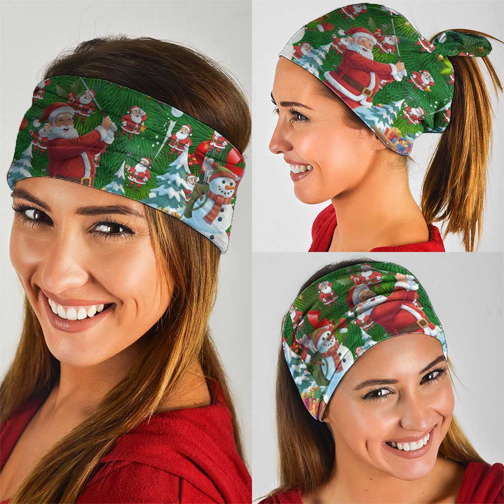 Funny Christmas Golf Shirt Mens Golf Neck Gaiter Santa Golfer Christmas - Wonder Print Shop