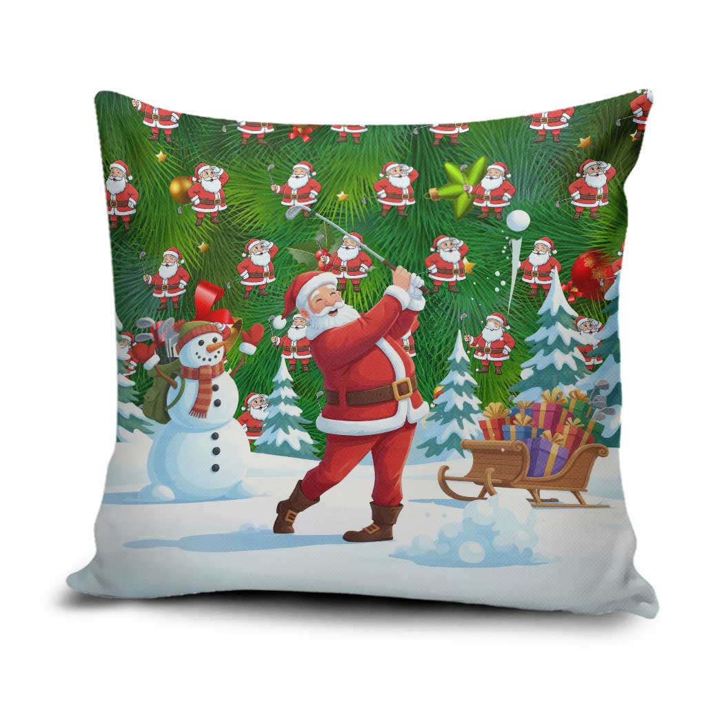 Funny Christmas Golf Shirt Mens Golf Pillow Cover Santa Golfer Christmas - Wonder Print Shop