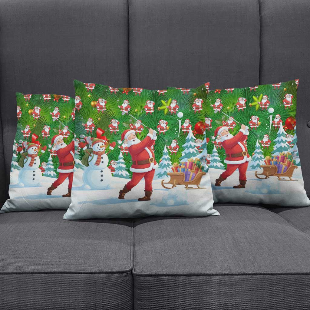 Funny Christmas Golf Shirt Mens Golf Pillow Cover Santa Golfer Christmas - Wonder Print Shop