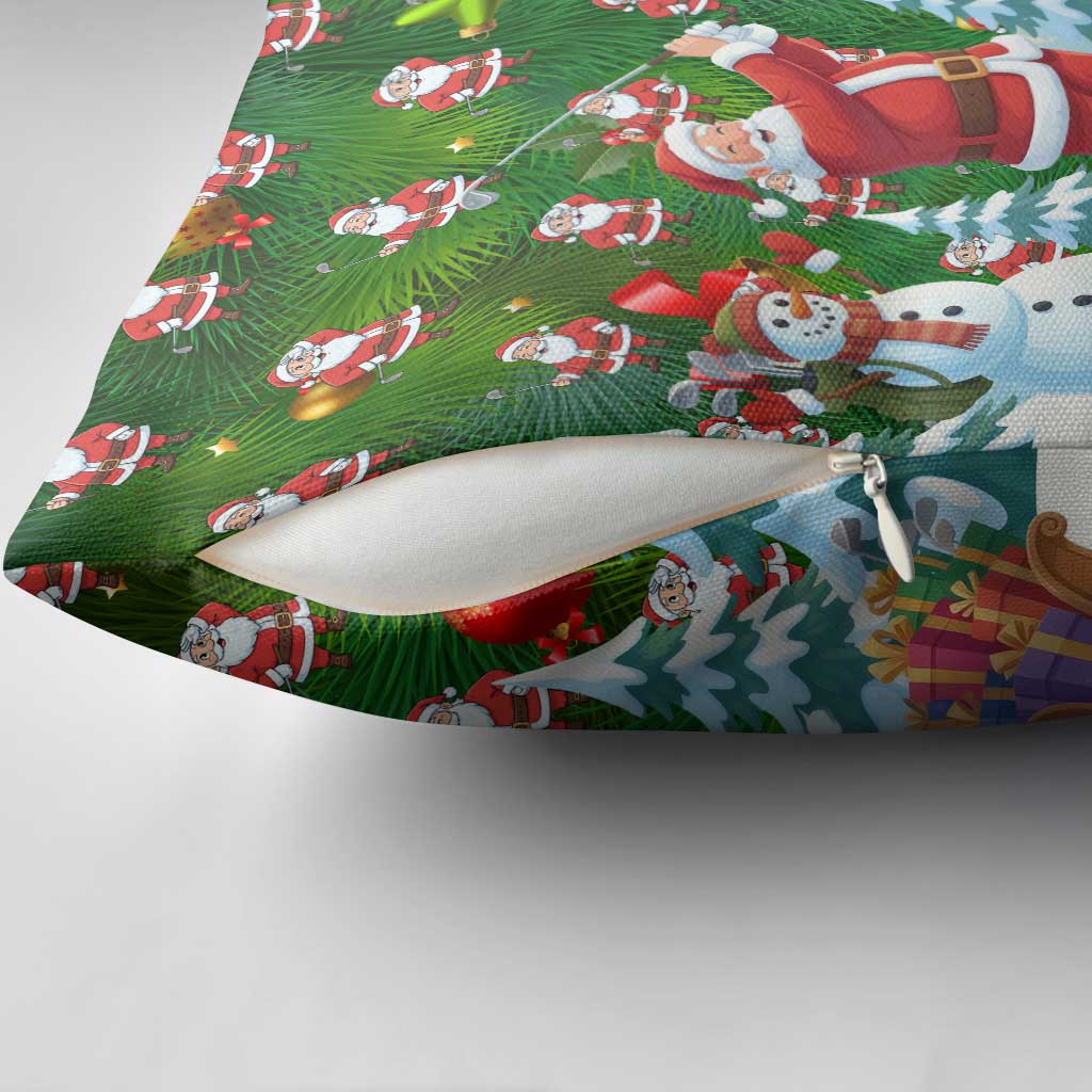 Funny Christmas Golf Shirt Mens Golf Pillow Cover Santa Golfer Christmas - Wonder Print Shop