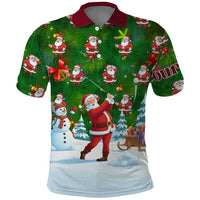 Custom Funny Christmas Golf Shirt Mens Golf Polo Shirt Santa Golfer Christmas - Wonder Print Shop