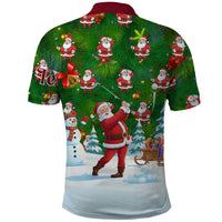Custom Funny Christmas Golf Shirt Mens Golf Polo Shirt Santa Golfer Christmas - Wonder Print Shop