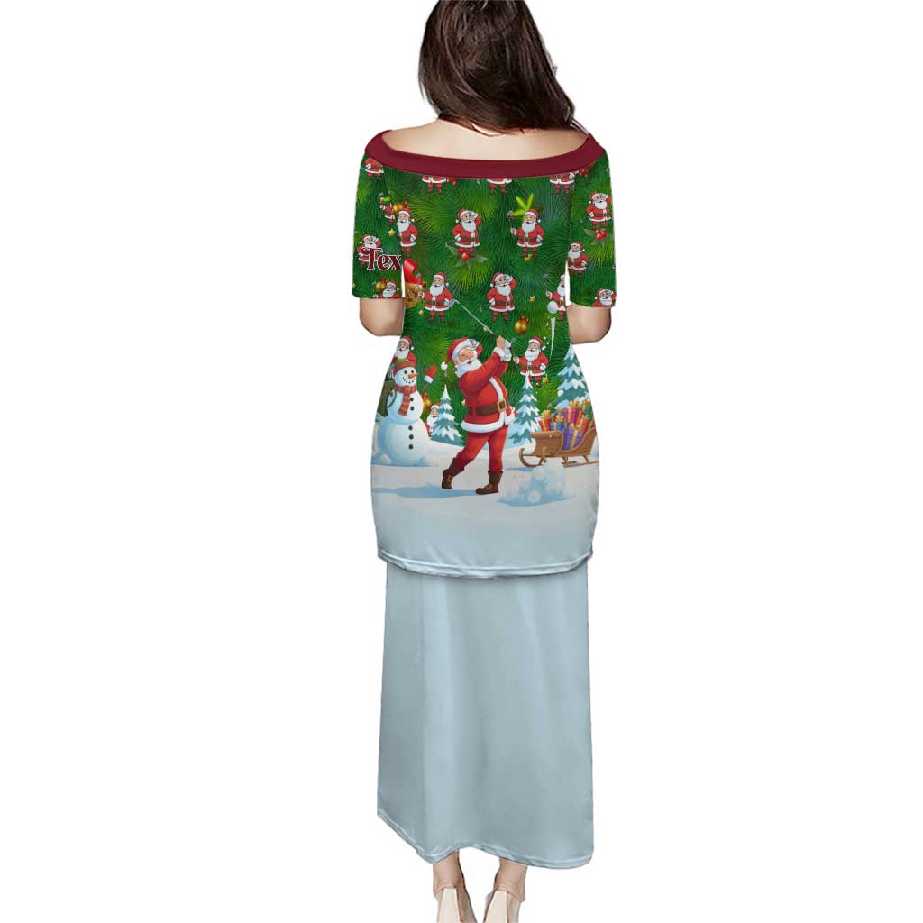 Custom Funny Christmas Golf Shirt Mens Golf Puletasi Santa Golfer Christmas - Wonder Print Shop
