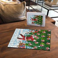 Funny Christmas Golf Shirt Mens Golf Puzzle Santa Golfer Christmas - Wonder Print Shop