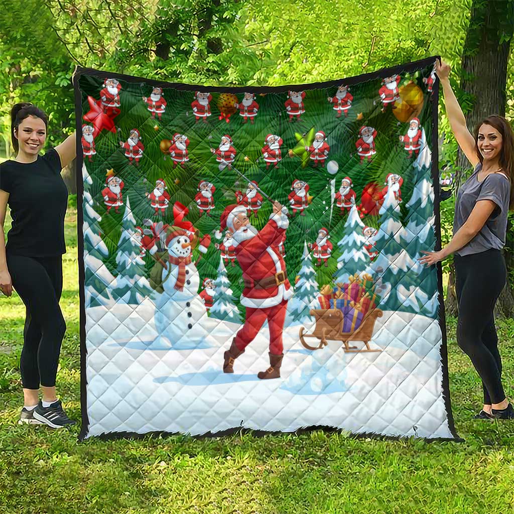 Funny Christmas Golf Shirt Mens Golf Quilt Santa Golfer Christmas - Wonder Print Shop