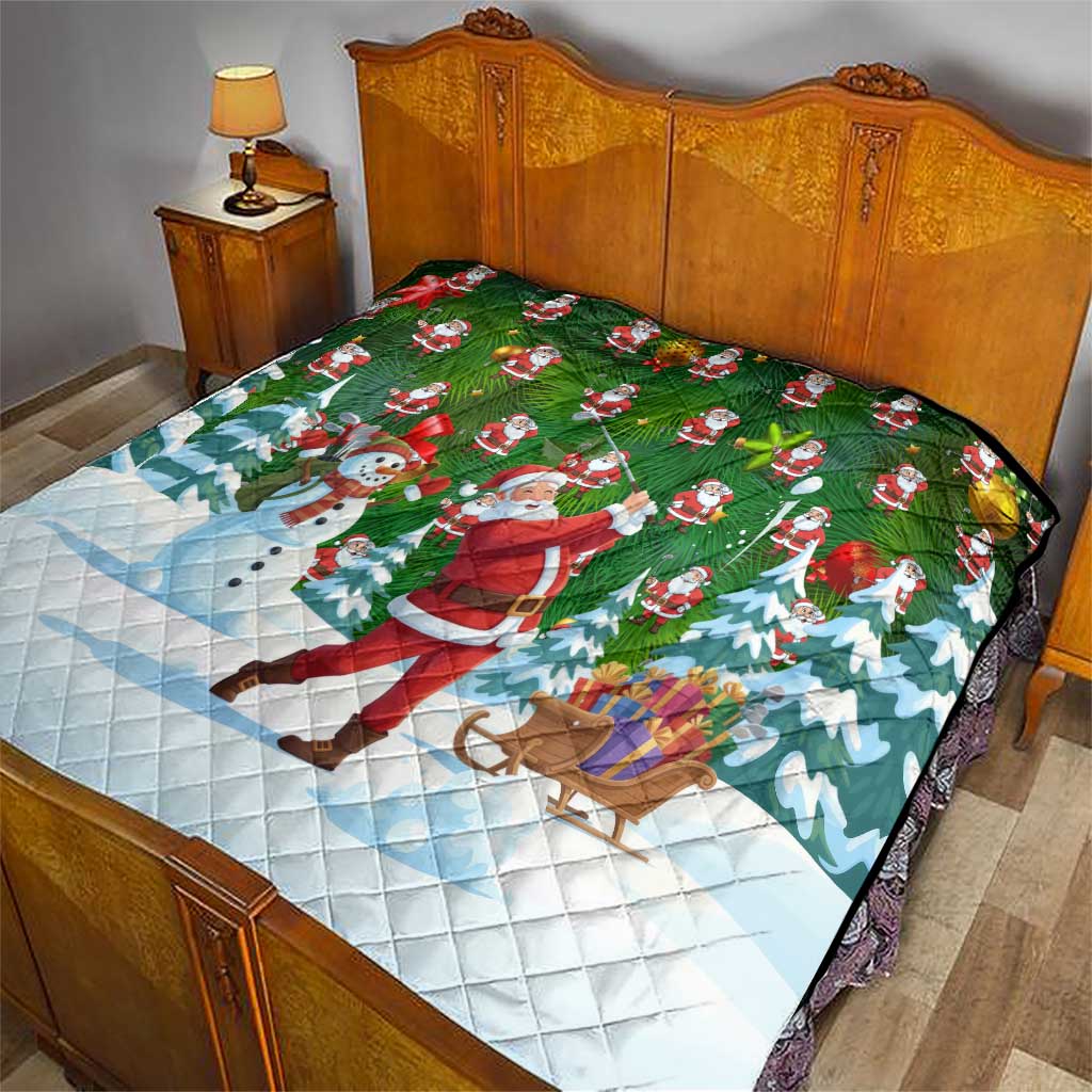 Funny Christmas Golf Shirt Mens Golf Quilt Santa Golfer Christmas - Wonder Print Shop