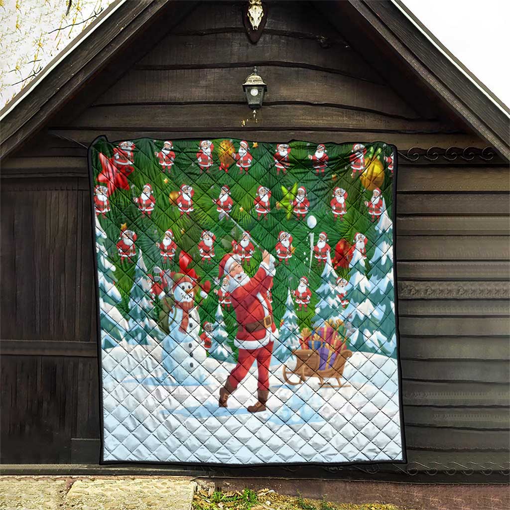Funny Christmas Golf Shirt Mens Golf Quilt Santa Golfer Christmas - Wonder Print Shop