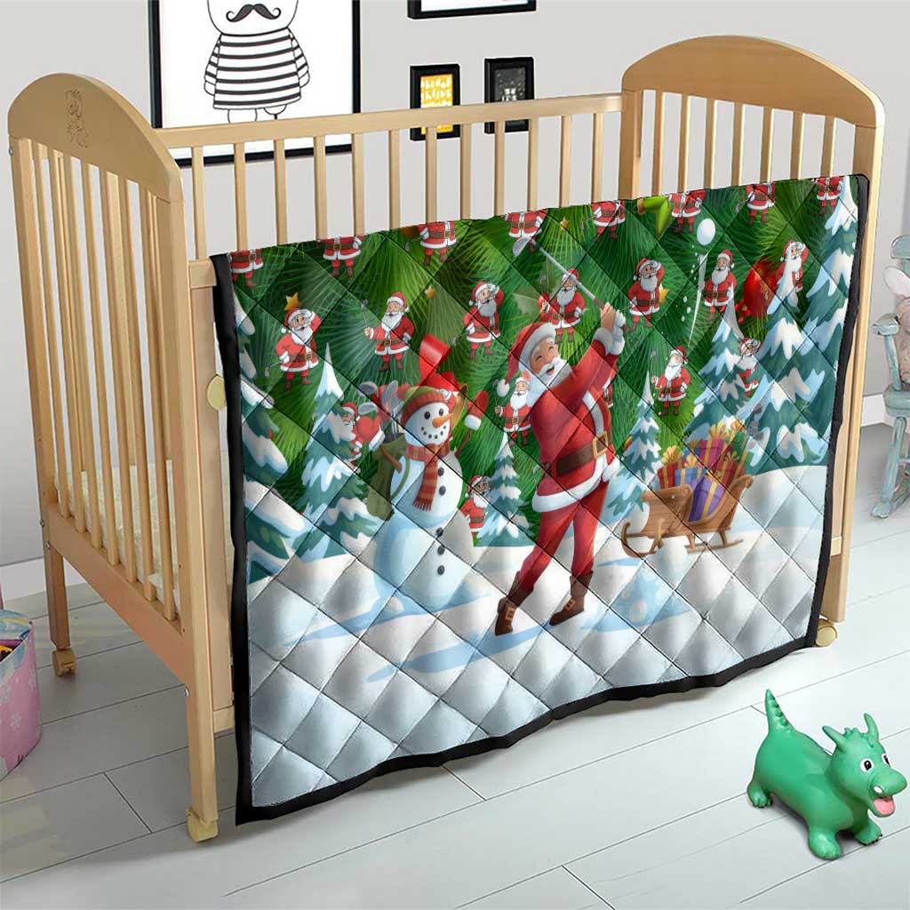 Funny Christmas Golf Shirt Mens Golf Quilt Santa Golfer Christmas - Wonder Print Shop