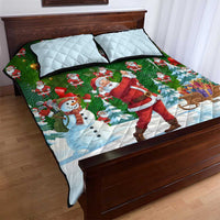 Funny Christmas Golf Shirt Mens Golf Quilt Bed Set Santa Golfer Christmas - Wonder Print Shop