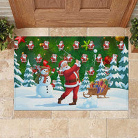 Funny Christmas Golf Shirt Mens Golf Rubber Doormat Santa Golfer Christmas - Wonder Print Shop