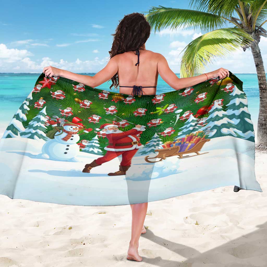 Funny Christmas Golf Shirt Mens Golf Sarong Santa Golfer Christmas - Wonder Print Shop