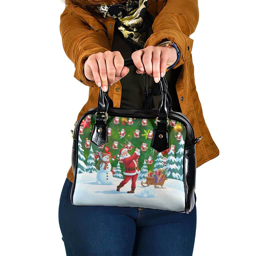 Funny Christmas Golf Shirt Mens Golf Shoulder Handbag Santa Golfer Christmas - Wonder Print Shop