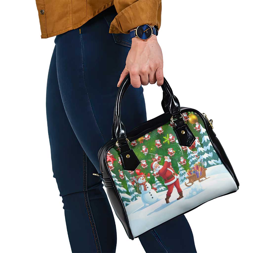 Funny Christmas Golf Shirt Mens Golf Shoulder Handbag Santa Golfer Christmas - Wonder Print Shop