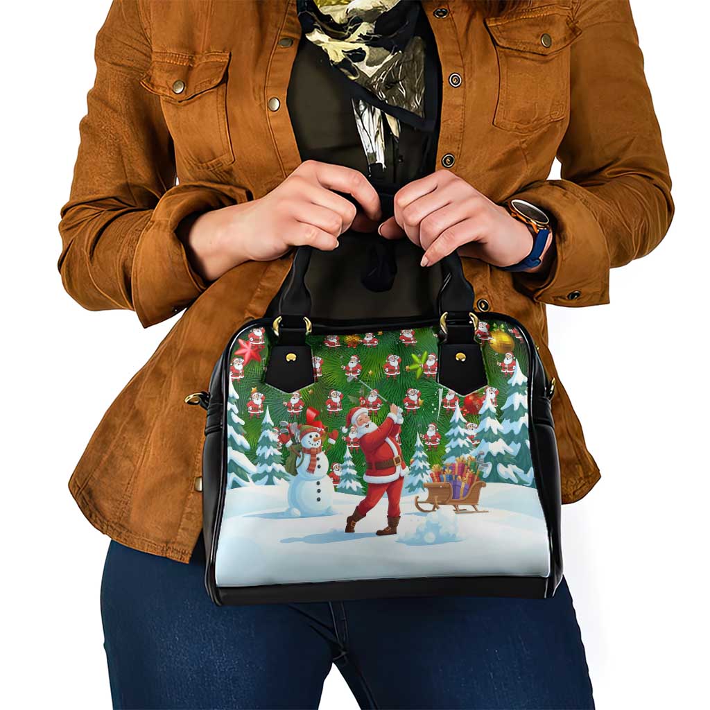 Funny Christmas Golf Shirt Mens Golf Shoulder Handbag Santa Golfer Christmas - Wonder Print Shop