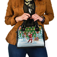 Funny Christmas Golf Shirt Mens Golf Shoulder Handbag Santa Golfer Christmas - Wonder Print Shop