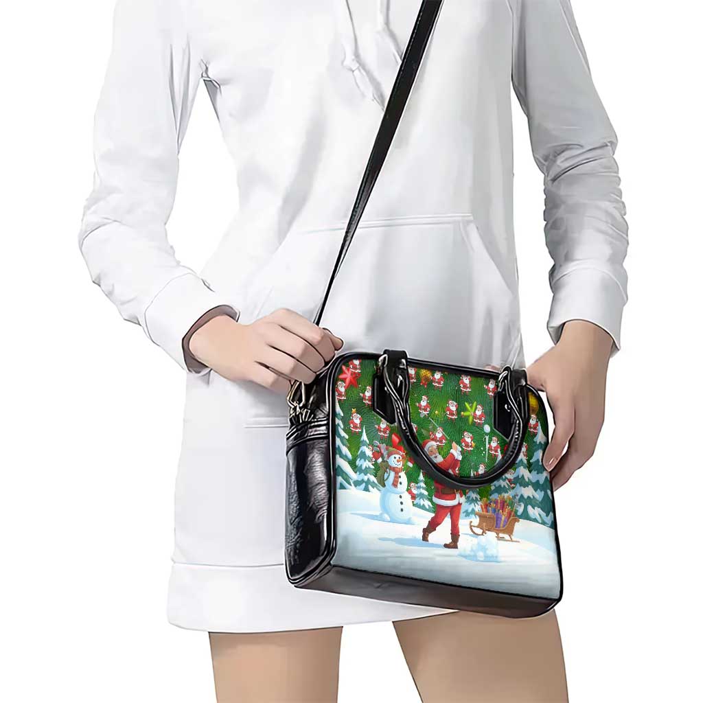 Funny Christmas Golf Shirt Mens Golf Shoulder Handbag Santa Golfer Christmas - Wonder Print Shop