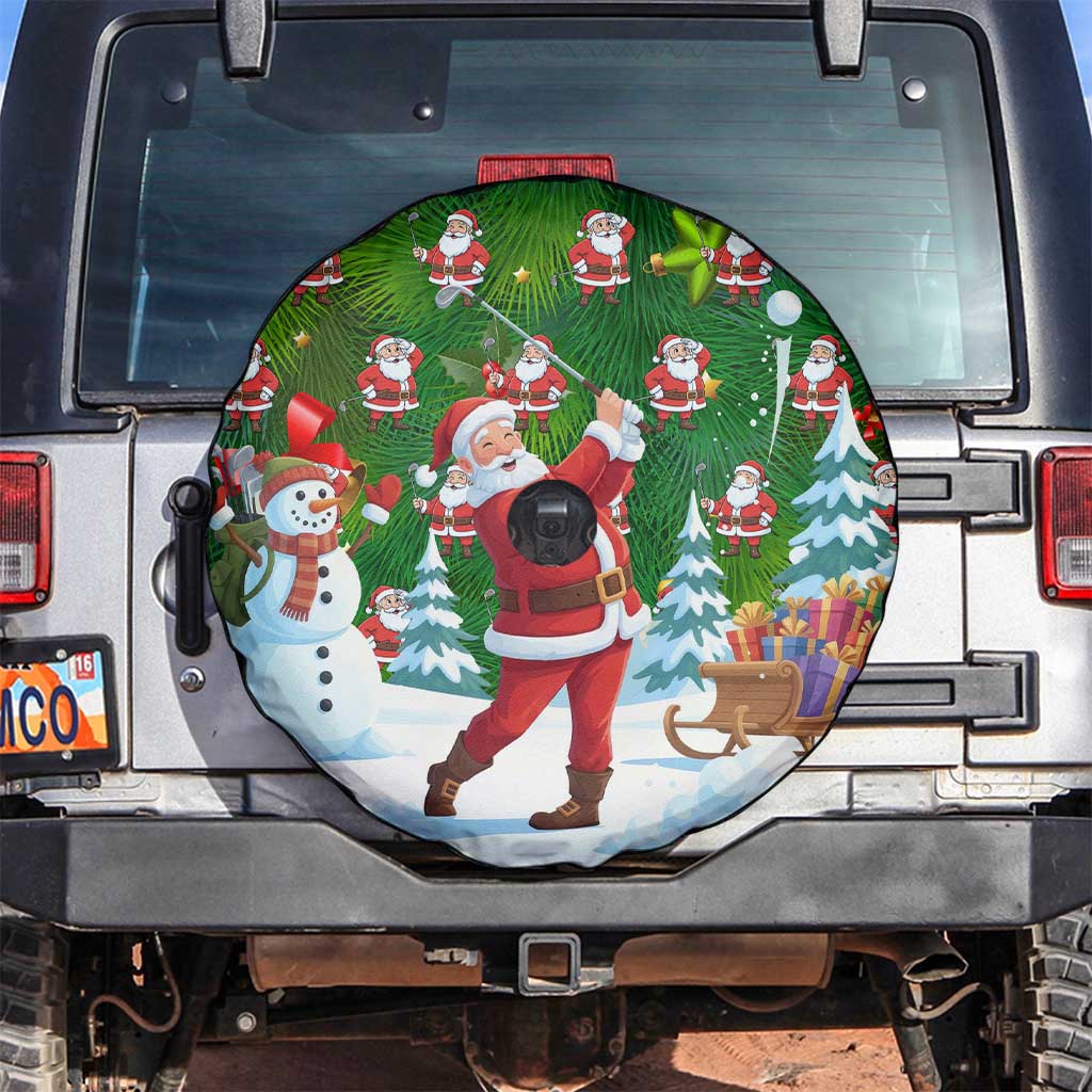 Funny Christmas Golf Shirt Mens Golf Spare Tire Cover Santa Golfer Christmas - Wonder Print Shop
