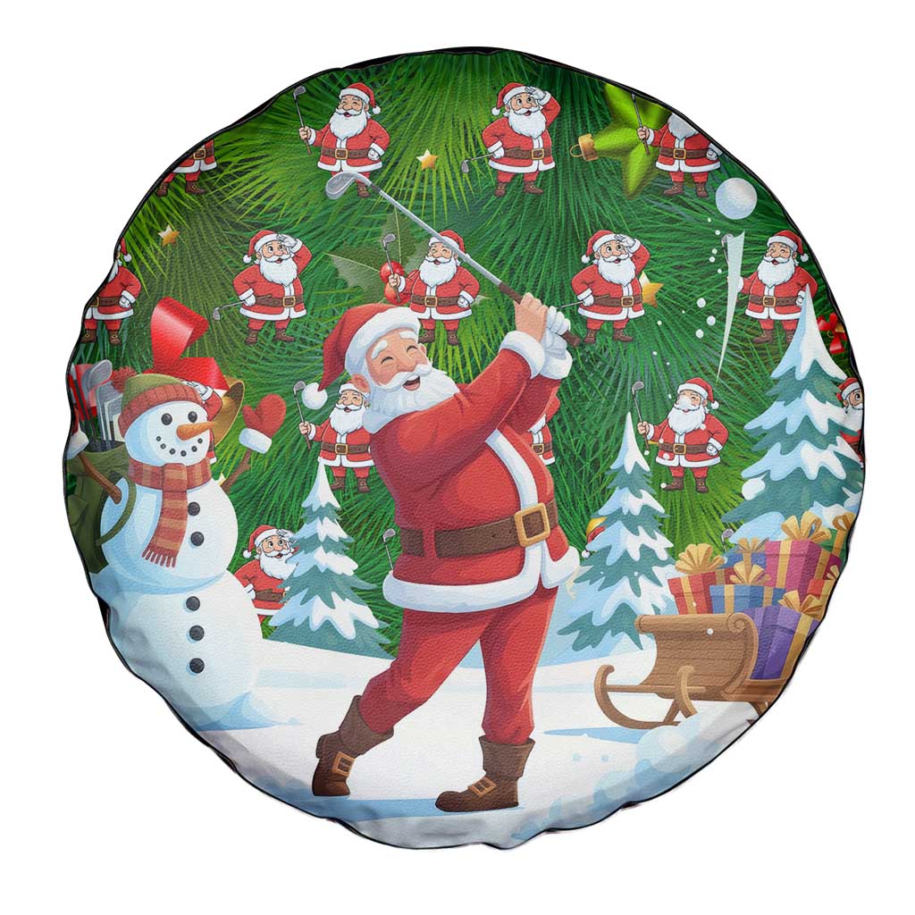 Funny Christmas Golf Shirt Mens Golf Spare Tire Cover Santa Golfer Christmas - Wonder Print Shop