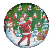 Funny Christmas Golf Shirt Mens Golf Spare Tire Cover Santa Golfer Christmas - Wonder Print Shop