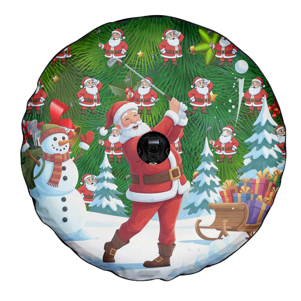 Funny Christmas Golf Shirt Mens Golf Spare Tire Cover Santa Golfer Christmas - Wonder Print Shop