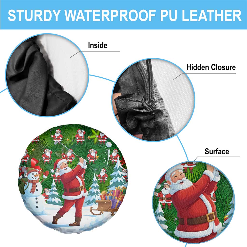 Funny Christmas Golf Shirt Mens Golf Spare Tire Cover Santa Golfer Christmas - Wonder Print Shop