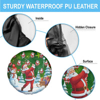 Funny Christmas Golf Shirt Mens Golf Spare Tire Cover Santa Golfer Christmas - Wonder Print Shop
