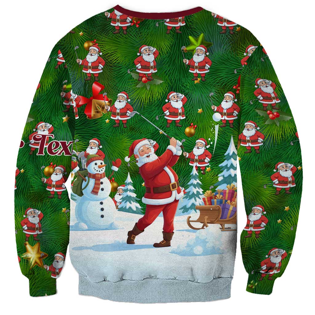 Custom Funny Christmas Golf Shirt Mens Golf Sweatshirt Santa Golfer Christmas - Wonder Print Shop