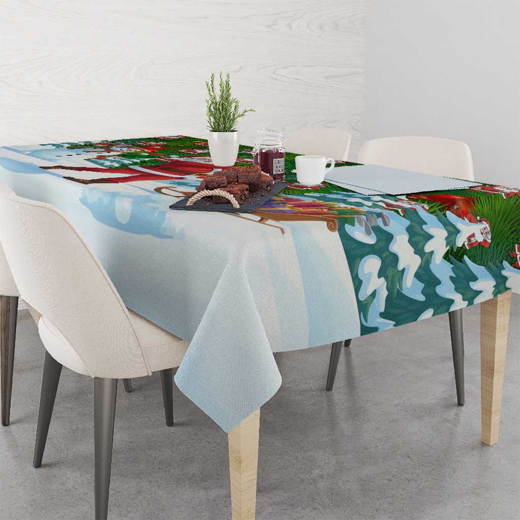 Funny Christmas Golf Shirt Mens Golf Tablecloth Santa Golfer Christmas - Wonder Print Shop