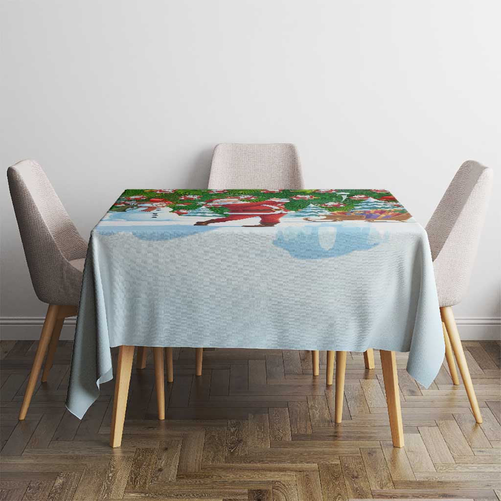 Funny Christmas Golf Shirt Mens Golf Tablecloth Santa Golfer Christmas - Wonder Print Shop