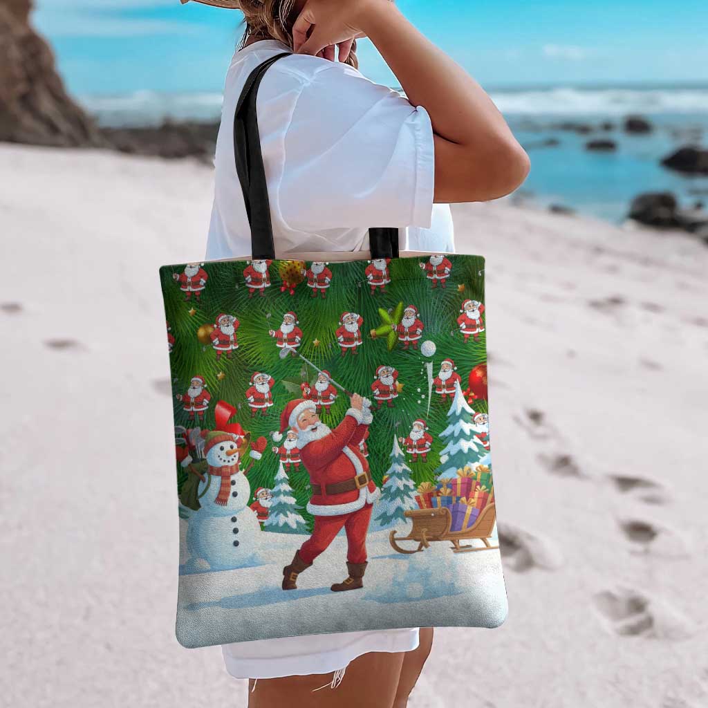 Funny Christmas Golf Shirt Mens Golf Tote Bag Santa Golfer Christmas - Wonder Print Shop