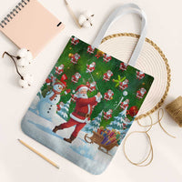 Funny Christmas Golf Shirt Mens Golf Tote Bag Santa Golfer Christmas - Wonder Print Shop
