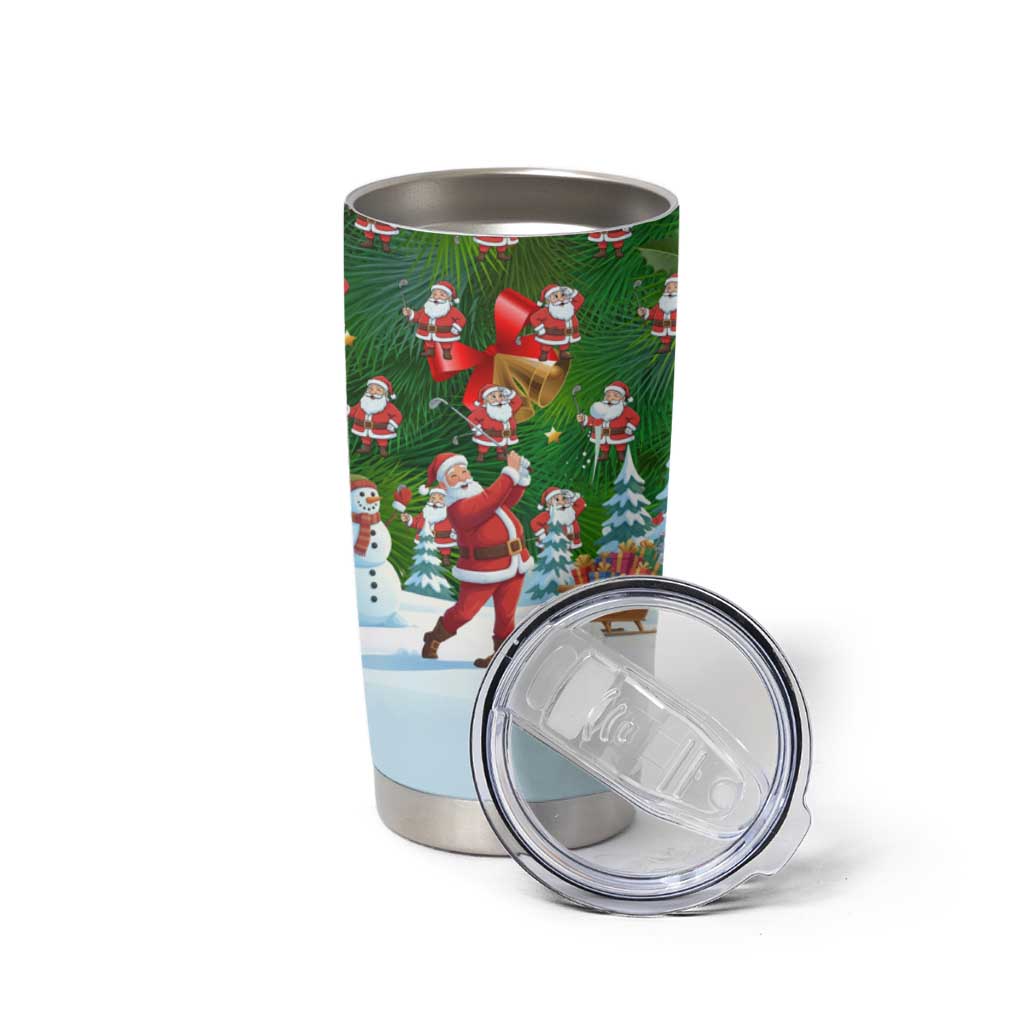 Funny Christmas Golf Shirt Mens Golf Tumbler Cup Santa Golfer Christmas - Wonder Print Shop