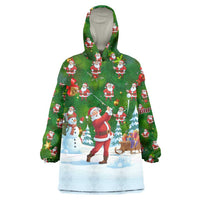 Custom Funny Christmas Golf Shirt Mens Golf Wearable Blanket Hoodie Santa Golfer Christmas - Wonder Print Shop