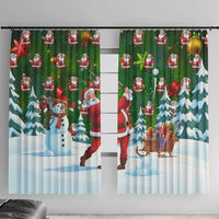 Funny Christmas Golf Shirt Mens Golf Window Curtain Santa Golfer Christmas - Wonder Print Shop